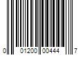 Barcode Image for UPC code 001200004447