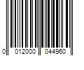 Barcode Image for UPC code 0012000044960