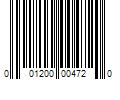 Barcode Image for UPC code 001200004720