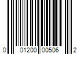 Barcode Image for UPC code 001200005062