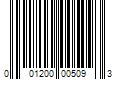 Barcode Image for UPC code 001200005093