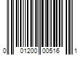 Barcode Image for UPC code 001200005161