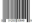 Barcode Image for UPC code 001200005499