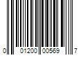 Barcode Image for UPC code 001200005697