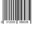 Barcode Image for UPC code 0012000058035