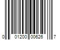 Barcode Image for UPC code 001200006267