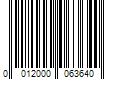 Barcode Image for UPC code 0012000063640