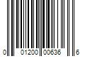 Barcode Image for UPC code 001200006366