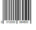 Barcode Image for UPC code 0012000064500