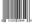 Barcode Image for UPC code 001200006496