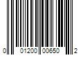 Barcode Image for UPC code 001200006502