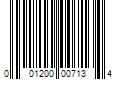 Barcode Image for UPC code 001200007134