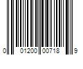 Barcode Image for UPC code 001200007189