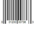 Barcode Image for UPC code 001200007363