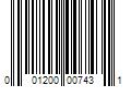 Barcode Image for UPC code 001200007431