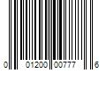 Barcode Image for UPC code 001200007776