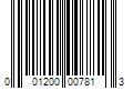 Barcode Image for UPC code 001200007813