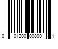 Barcode Image for UPC code 001200008001