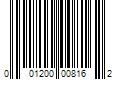 Barcode Image for UPC code 001200008162