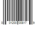 Barcode Image for UPC code 001200008179