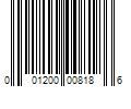 Barcode Image for UPC code 001200008186