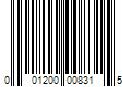 Barcode Image for UPC code 001200008315