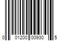 Barcode Image for UPC code 001200009305