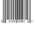 Barcode Image for UPC code 001200009817