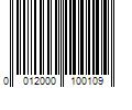 Barcode Image for UPC code 0012000100109. Product Name: Pepsi Cola - 36/12 Ounce cans