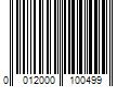 Barcode Image for UPC code 0012000100499