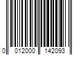 Barcode Image for UPC code 0012000142093