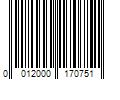 Barcode Image for UPC code 0012000170751