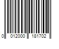 Barcode Image for UPC code 0012000181702