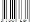 Barcode Image for UPC code 0012000182365