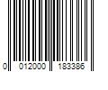 Barcode Image for UPC code 0012000183386