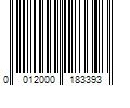 Barcode Image for UPC code 0012000183393