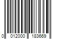 Barcode Image for UPC code 0012000183669