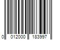 Barcode Image for UPC code 0012000183997