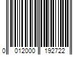 Barcode Image for UPC code 0012000192722