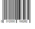 Barcode Image for UPC code 0012000193262