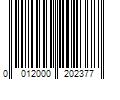 Barcode Image for UPC code 0012000202377