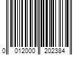 Barcode Image for UPC code 0012000202384