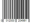 Barcode Image for UPC code 0012000204951