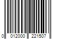 Barcode Image for UPC code 0012000221507