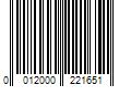 Barcode Image for UPC code 0012000221651