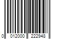 Barcode Image for UPC code 0012000222948