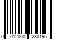 Barcode Image for UPC code 0012000230196