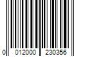 Barcode Image for UPC code 0012000230356