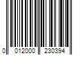 Barcode Image for UPC code 0012000230394