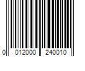 Barcode Image for UPC code 0012000240010